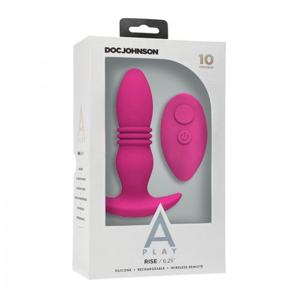 A-play Rise Rechargeable Silicone Anal Plug With Remote - Anal Plugs