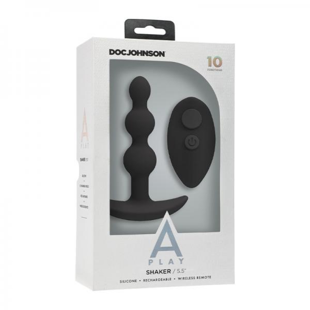 A-play Shaker Rechargeable Silicone Anal Plug With Remote - Anal Plugs