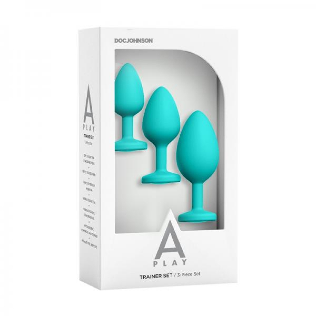 A-play 3-piece Trainer Set Teal - Anal Trainer Kits