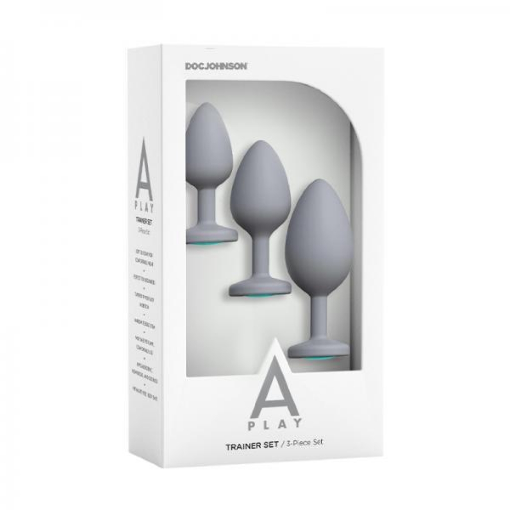 A-play 3-piece Trainer Set Gray - Anal Trainer Kits
