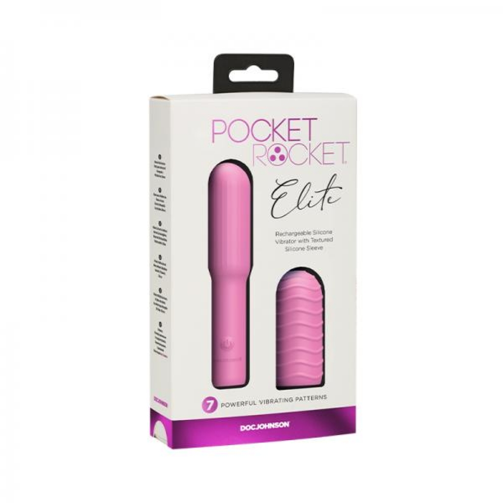 Pocket Rocket Elite Rechargeable Bullet With Removable Sleeve Pink - Pocket Rockets
