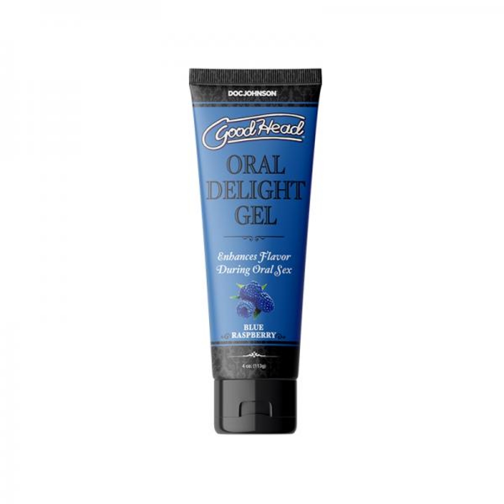 Goodhead Oral Delight Gel Blue Raspberry Bulk 4 Oz. - Oral Sex
