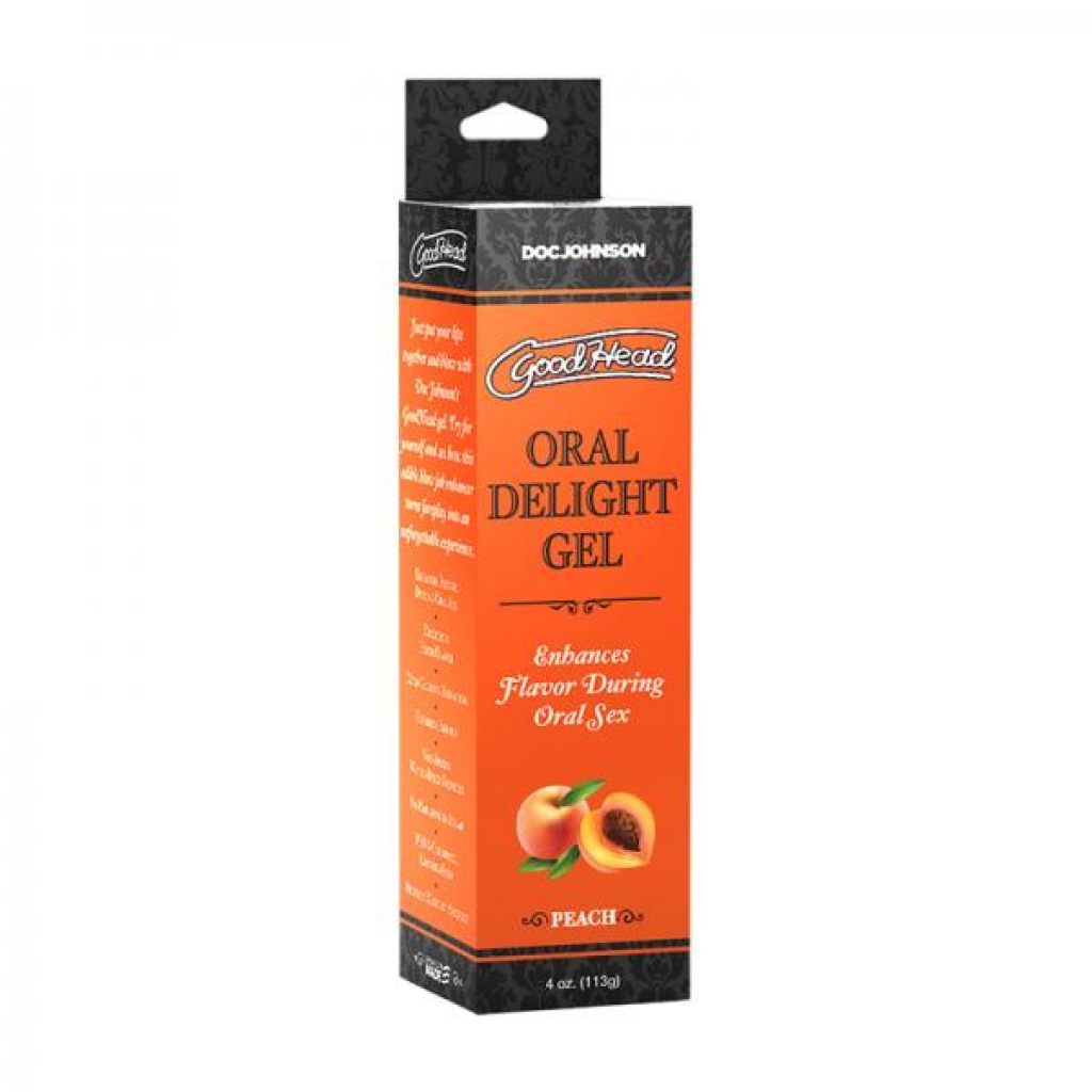 Goodhead Oral Delight Gel Peach 4 Oz. - Oral Sex