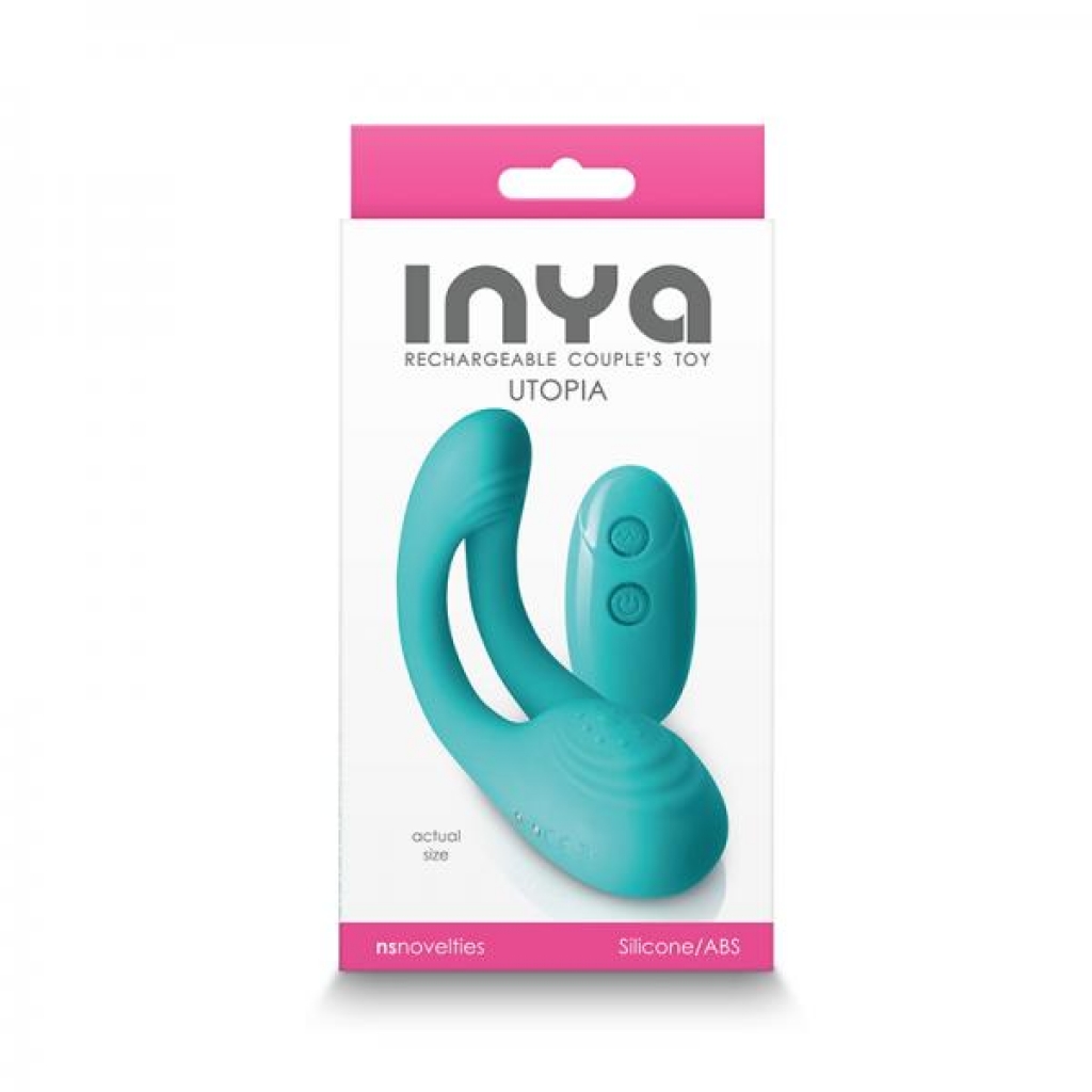 Inya Utopia Couples Vibrator Teal - Palm Size Massagers