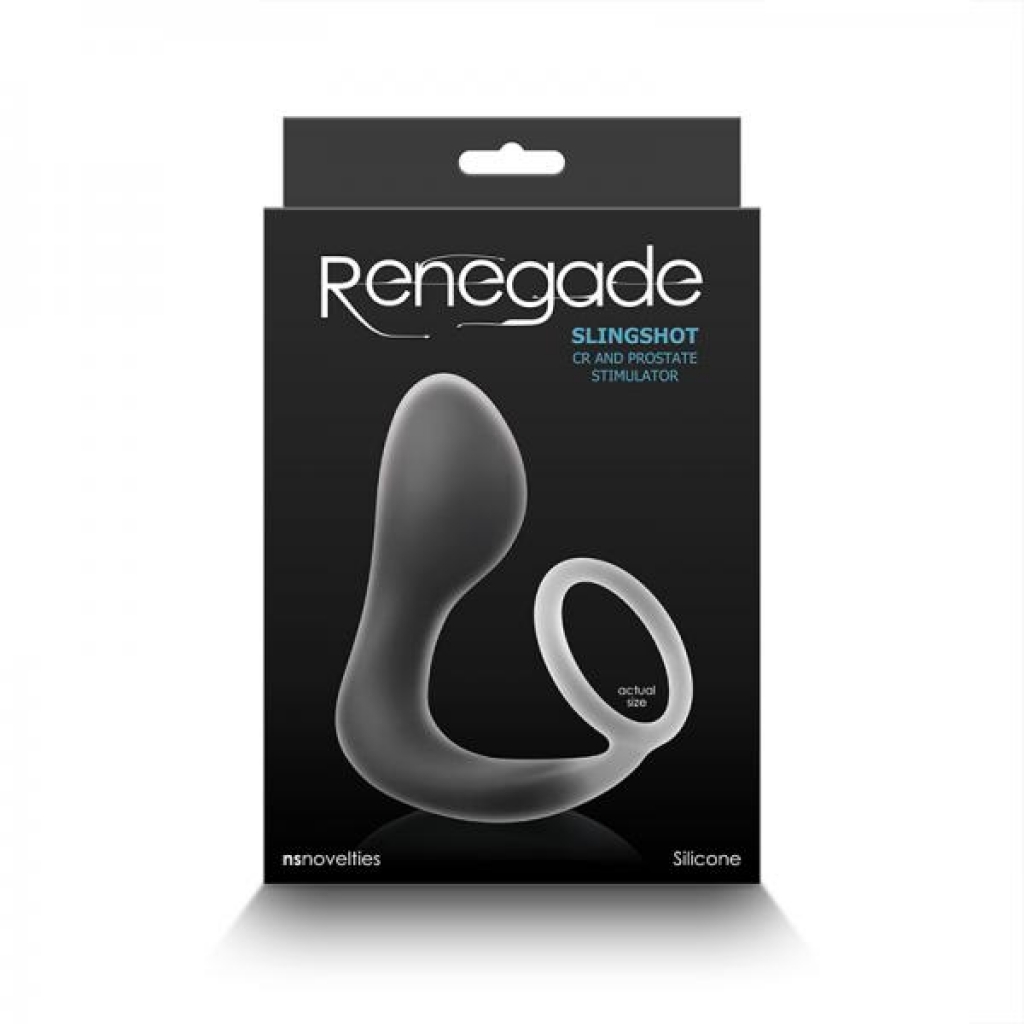 Renegade Slingshot Black - Double Penetration Penis Rings