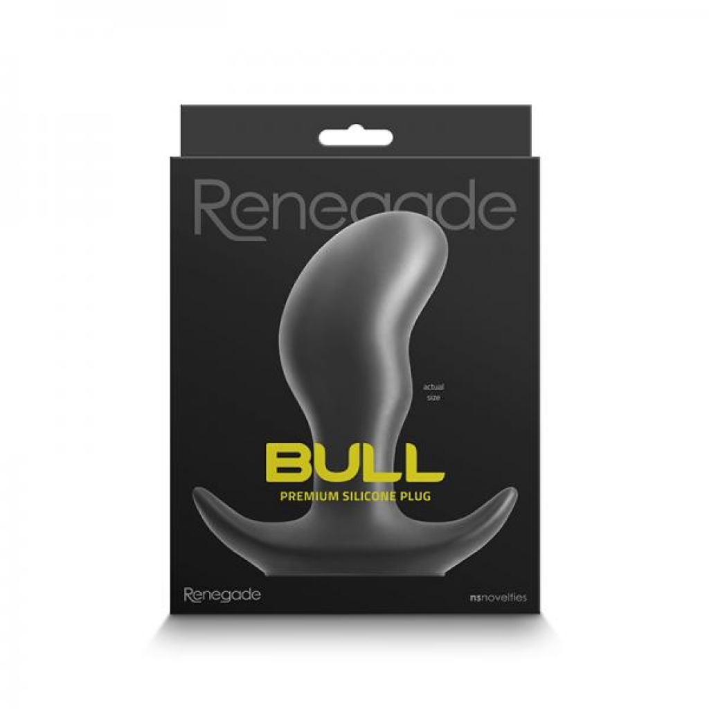 Renegade Bull Anal Plug Black Small - Medical Play
