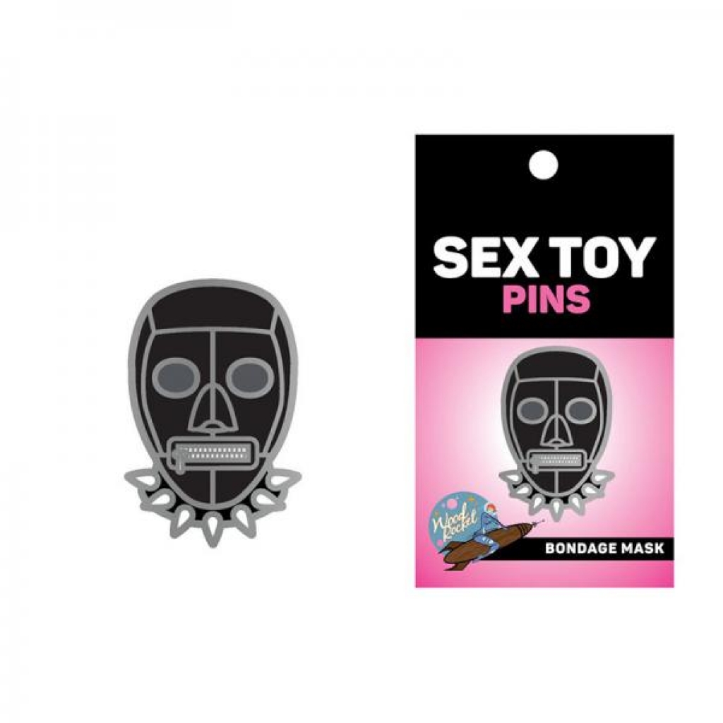 Sex Toy Pin Black Bondage Mask - Sexy Costume Accessories