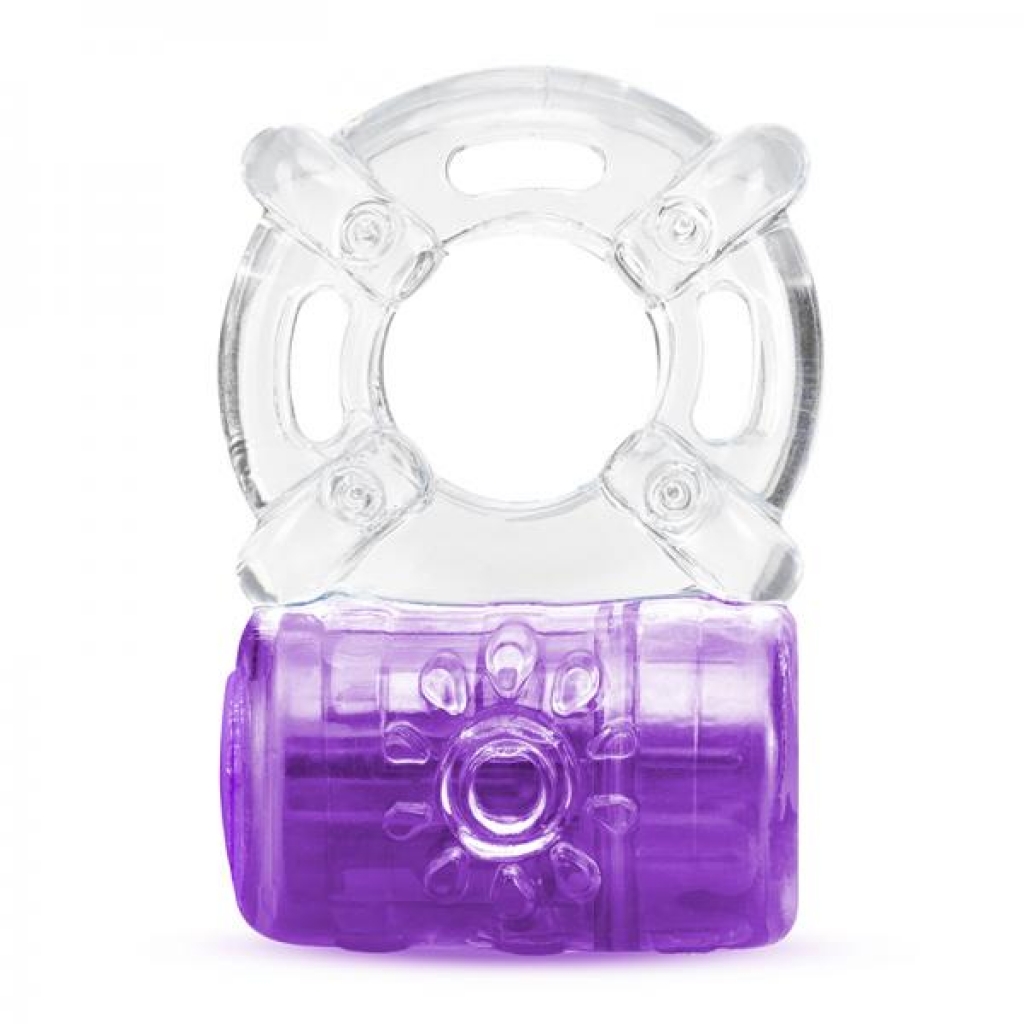 Play With Me - One Night Stand Vibrating C-ring - Purple - Couples Penis Rings