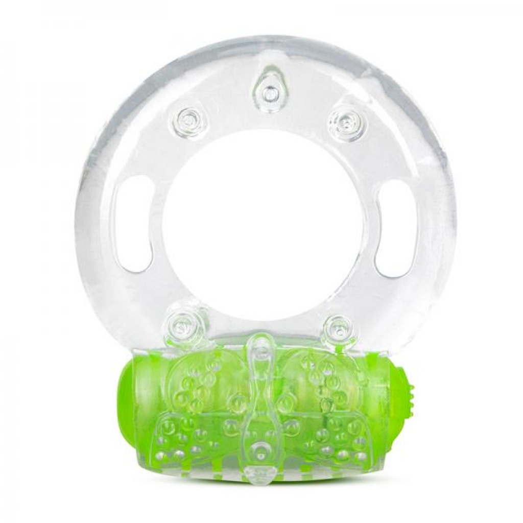 Play With Me - Arouser Vibrating C-ring - Green - Couples Penis Rings