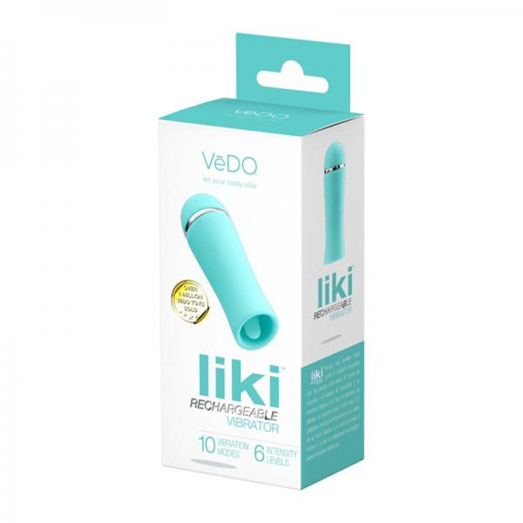 Vedo Liki Rechargeable Flicker Vibe Tease Me Turquoise - Tongues