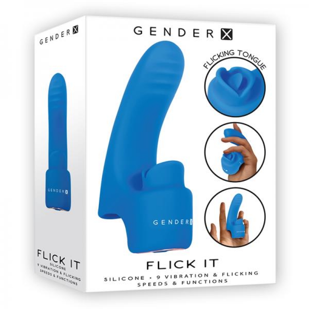 Gender X Flick It Finger Vibrator Blue - Finger Vibrators