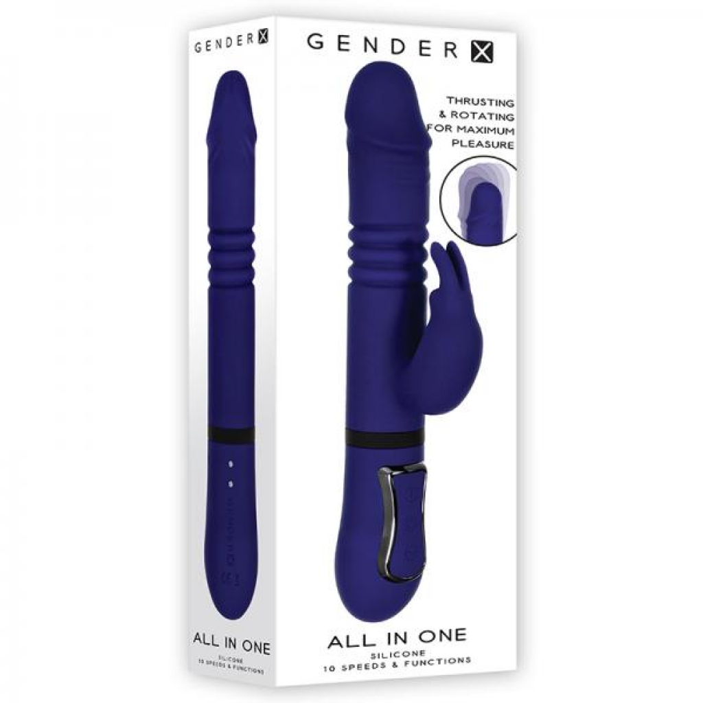 Gender X All In One Thrusting Rabbit Purple - Rabbit Vibrators
