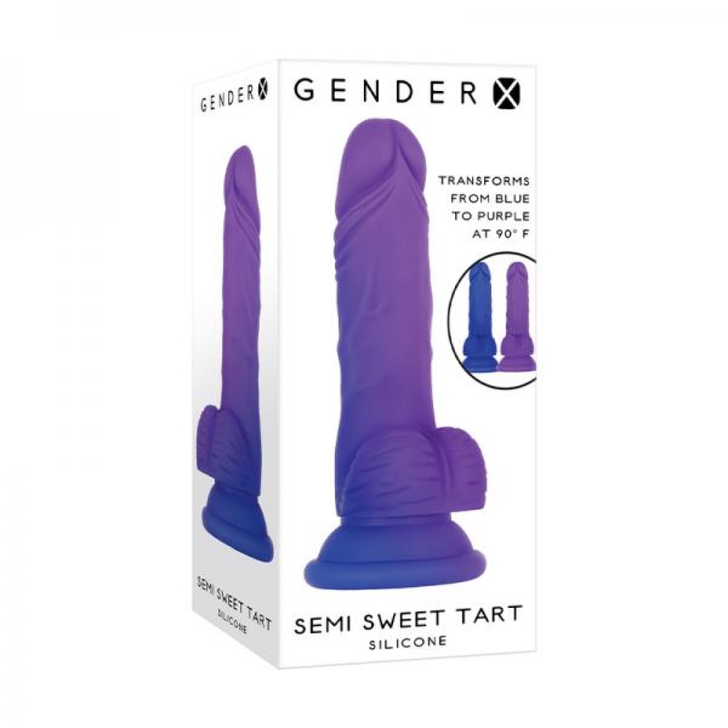 Gender X Semi Sweet Tart Color-changing Dildo Blue/purple - Realistic Dildos & Dongs