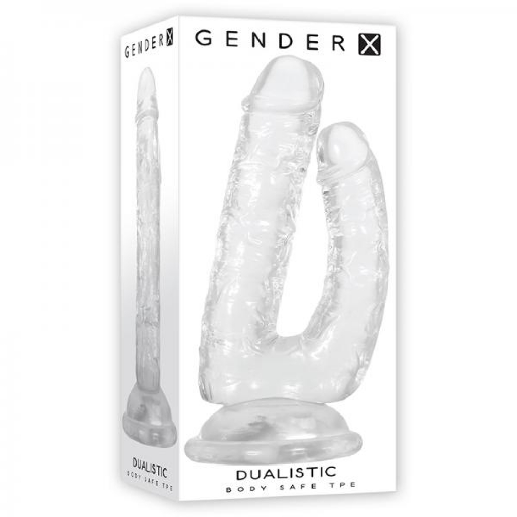 Gender X Dualistic Double-shafted Dildo Clear - Double Dildos