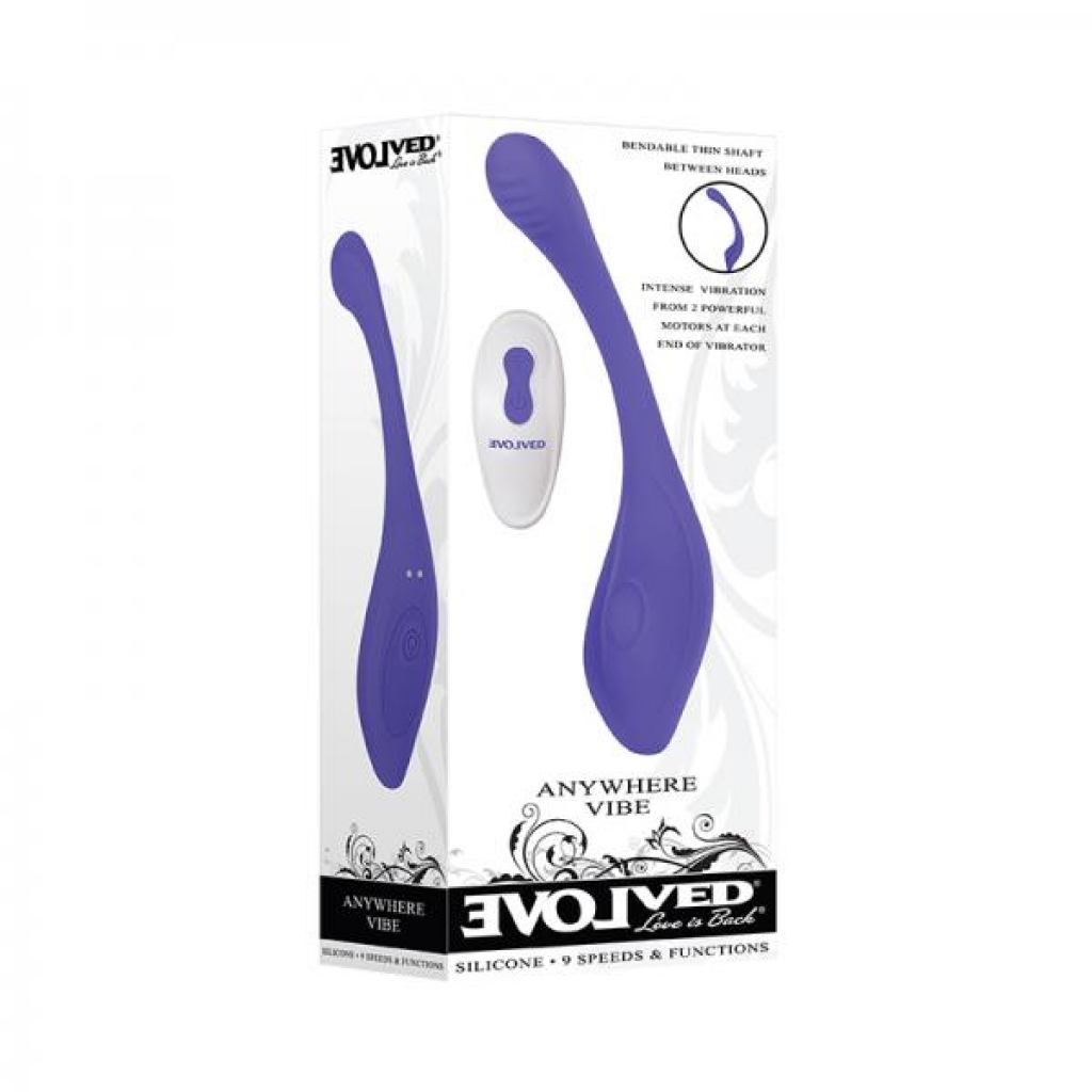 Evolved Anywhere Vibe Rechargeable Silicone Blue - Modern Vibrators