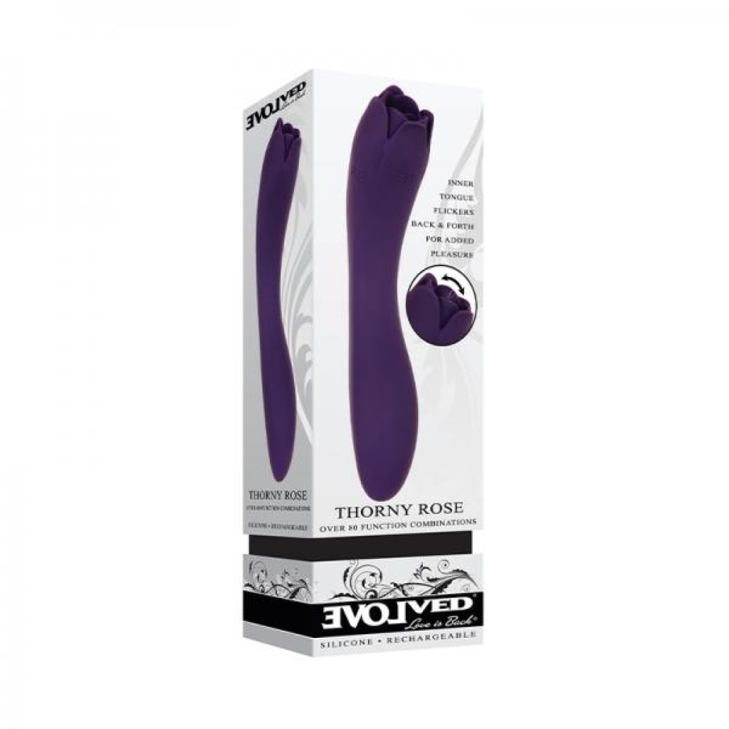 Evolved Thorny Rose Rechargeable Silicone Purple - Luxury