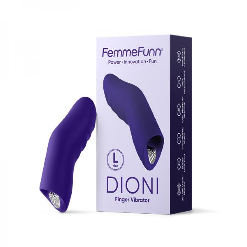 Femmefunn Dioni Large Dark Purple - Finger Vibrators