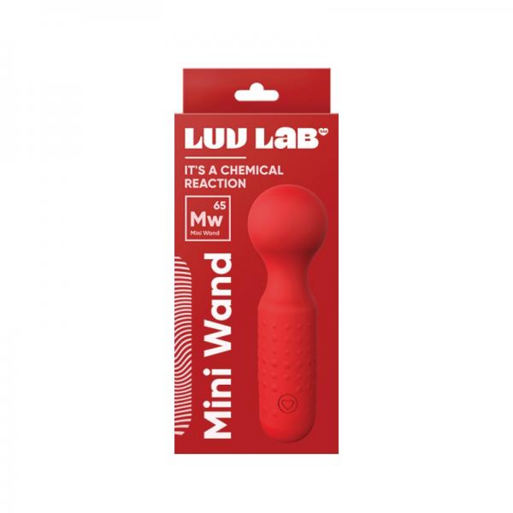 Love Lab Mw65 Mini Wand Silicone Red - Palm Size Massagers