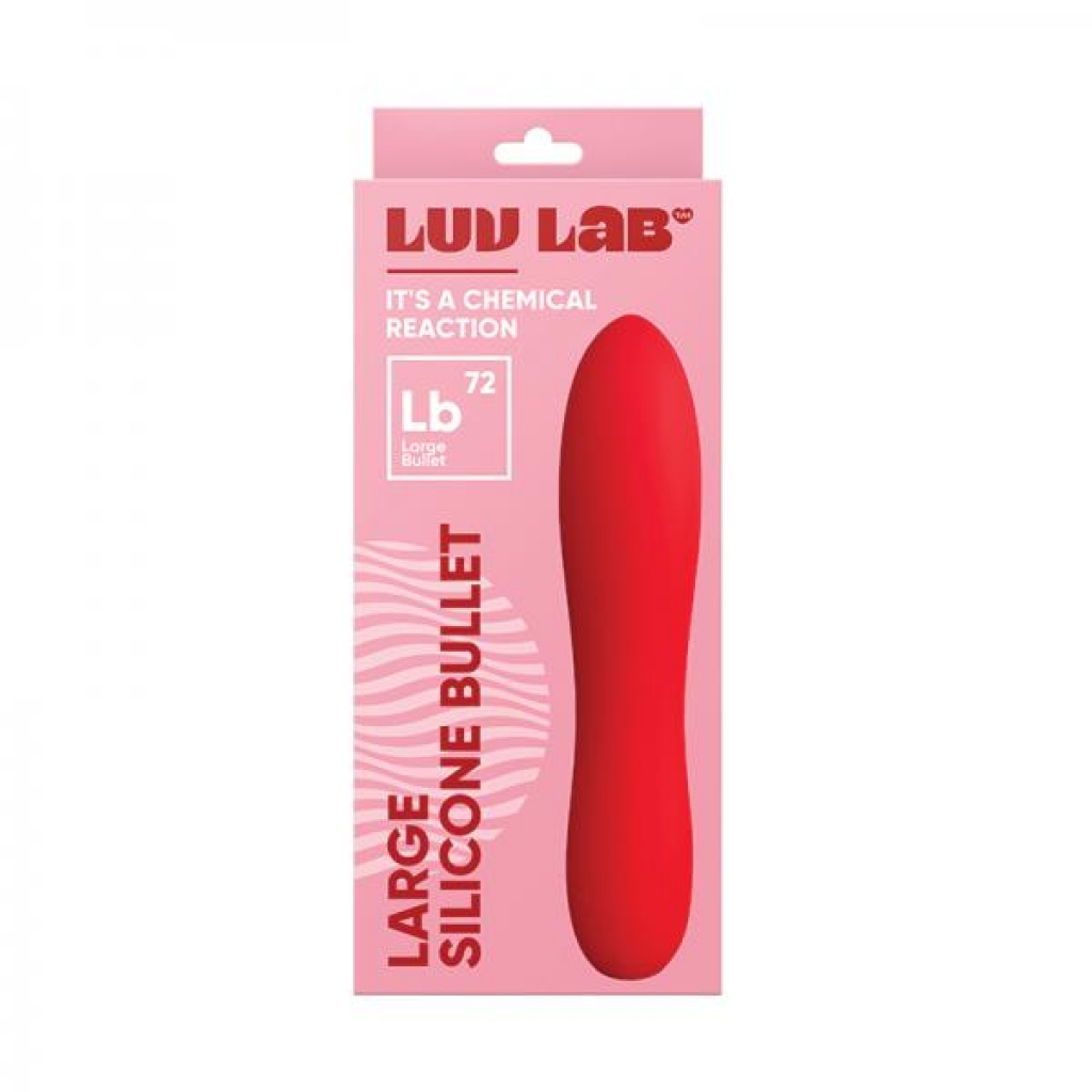 Luv Lab Lb72 Large Bullet Silicone Red - Bullet Vibrators