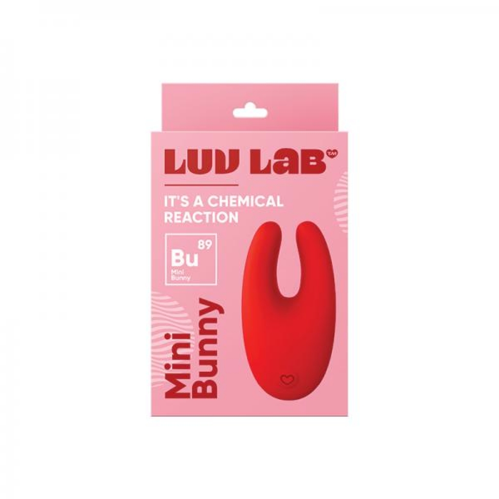 Luv Lab Bu89 Mini Bunny Silicone Red - Palm Size Massagers