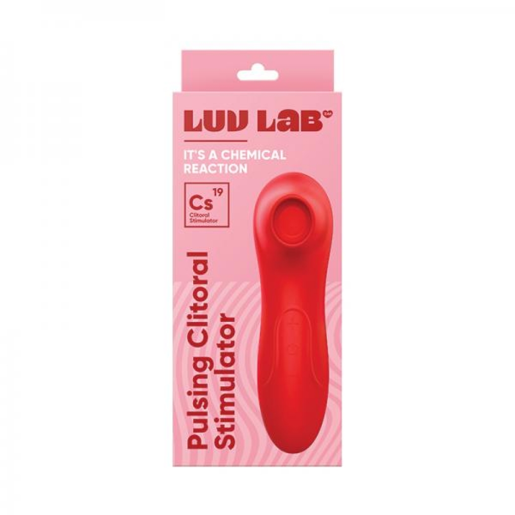 Luv Lab Cs19 Pulsing Clit Stimulator Silicone Red - Clit Suckers & Oral Suction