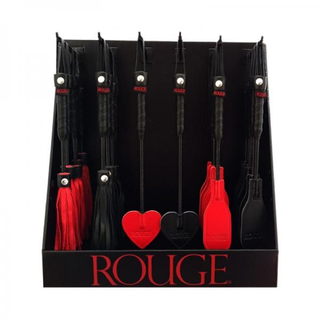 Rouge Mini Crops & Flogger Counter Display 6 Of Each 36-piece Display - Crops