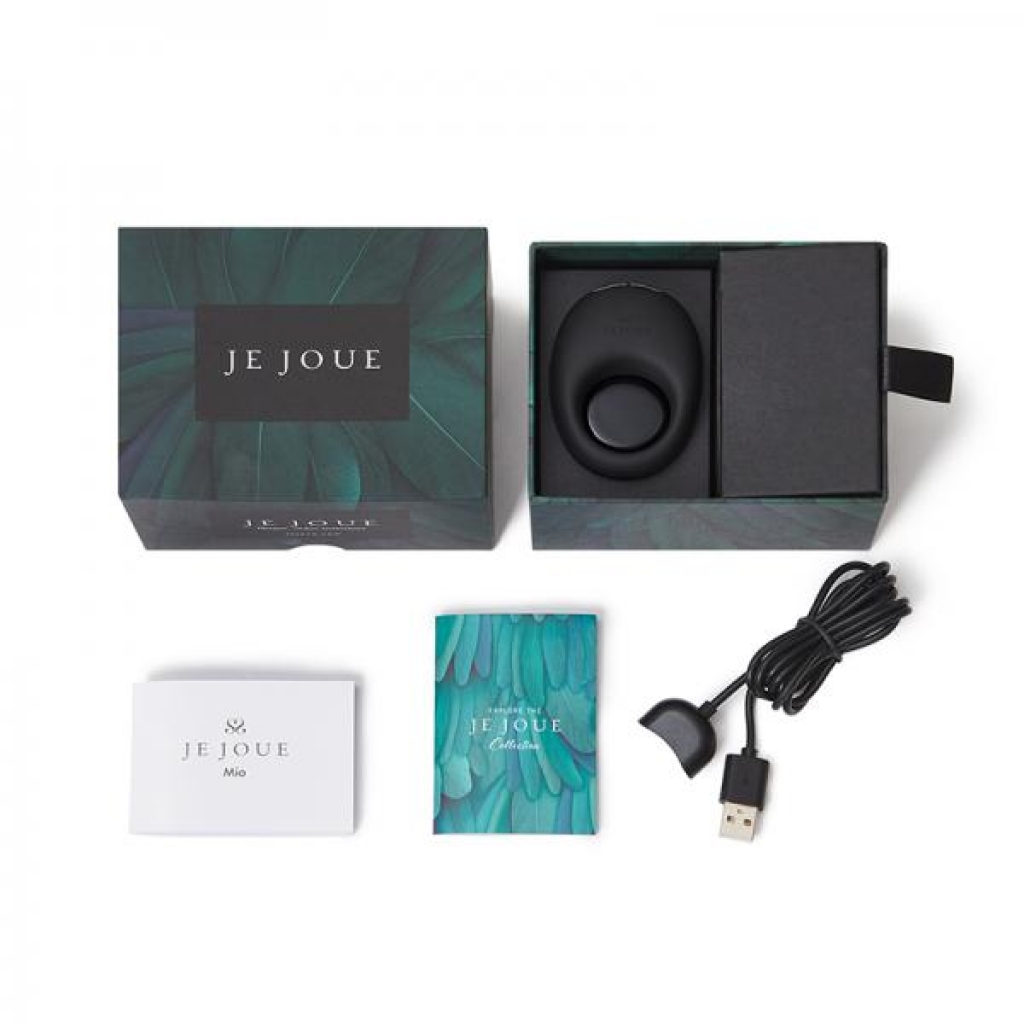 Je Joue Mio Cock Ring Black - Couples Vibrating Penis Rings