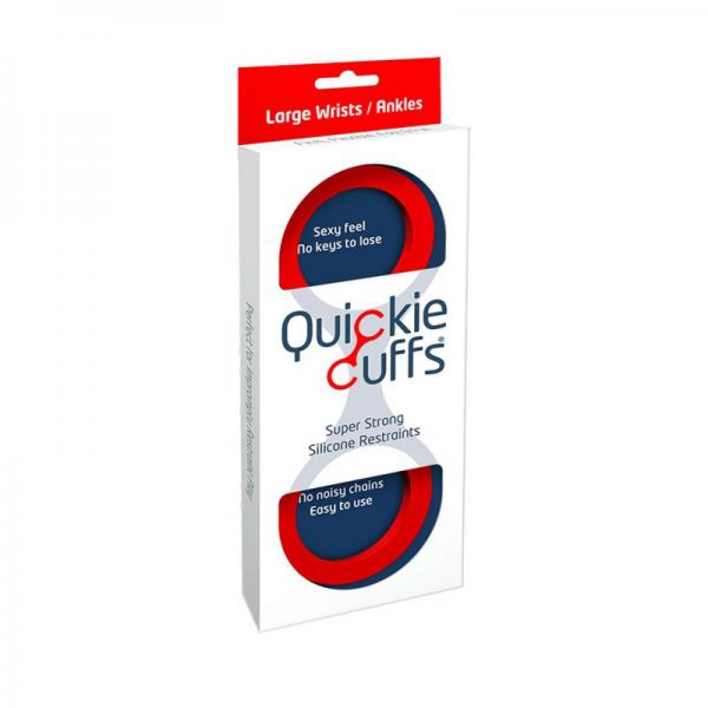 Quickie Cuffs Large Red - Handcuffs