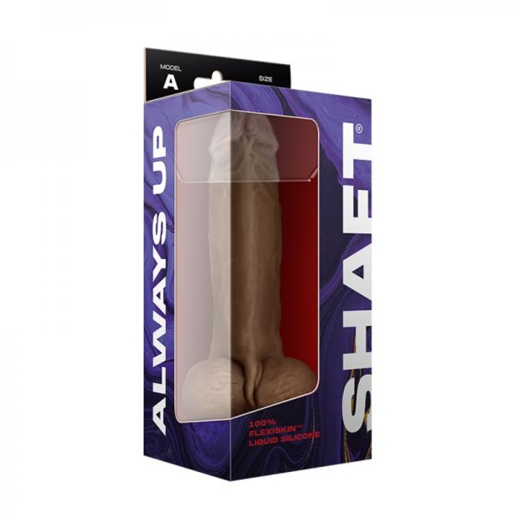 Shaft Model A Liquid Silicone Dong With Balls 9.5 In. Oak - Huge Dildos