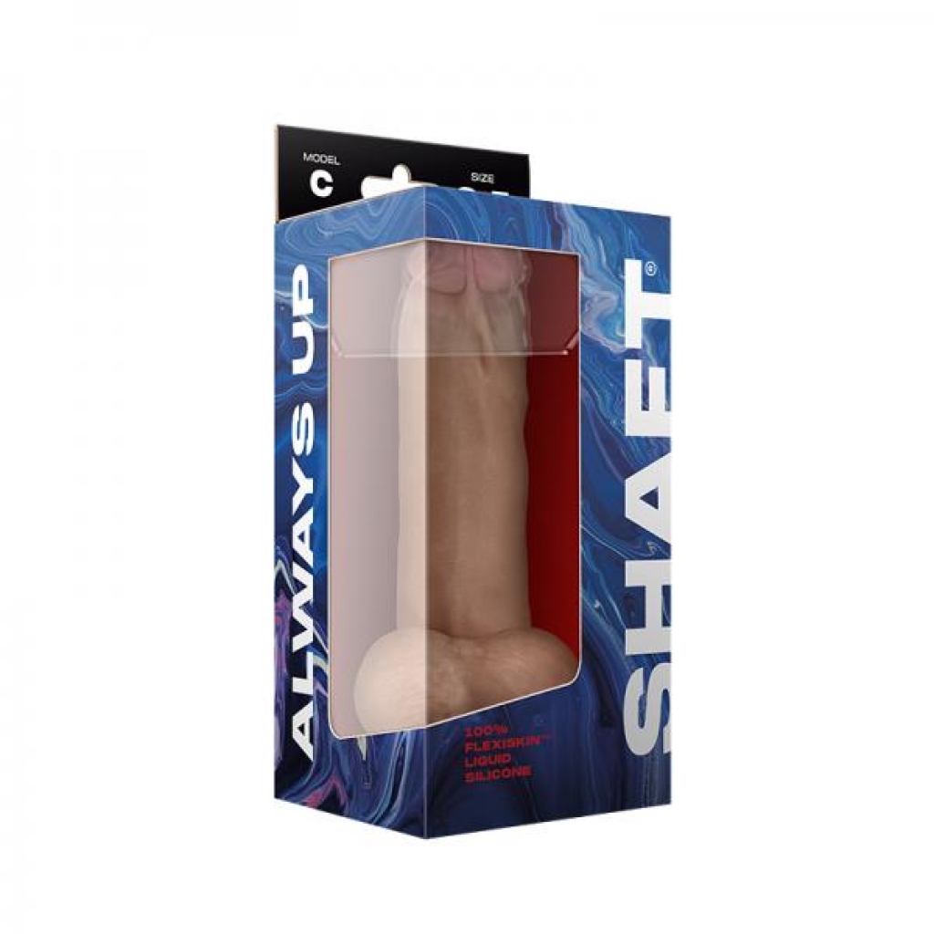 Shaft Model C Liquid Silicone Dong With Balls 8.5 In. Pine - Realistic Dildos & Dongs