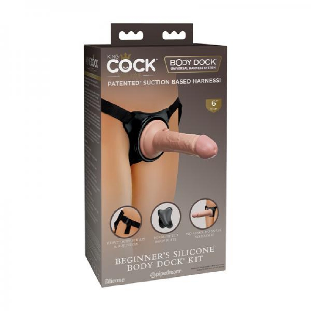 King Cock Elite Beginner's Silicone Body Dock Kit - Harness & Dong Sets