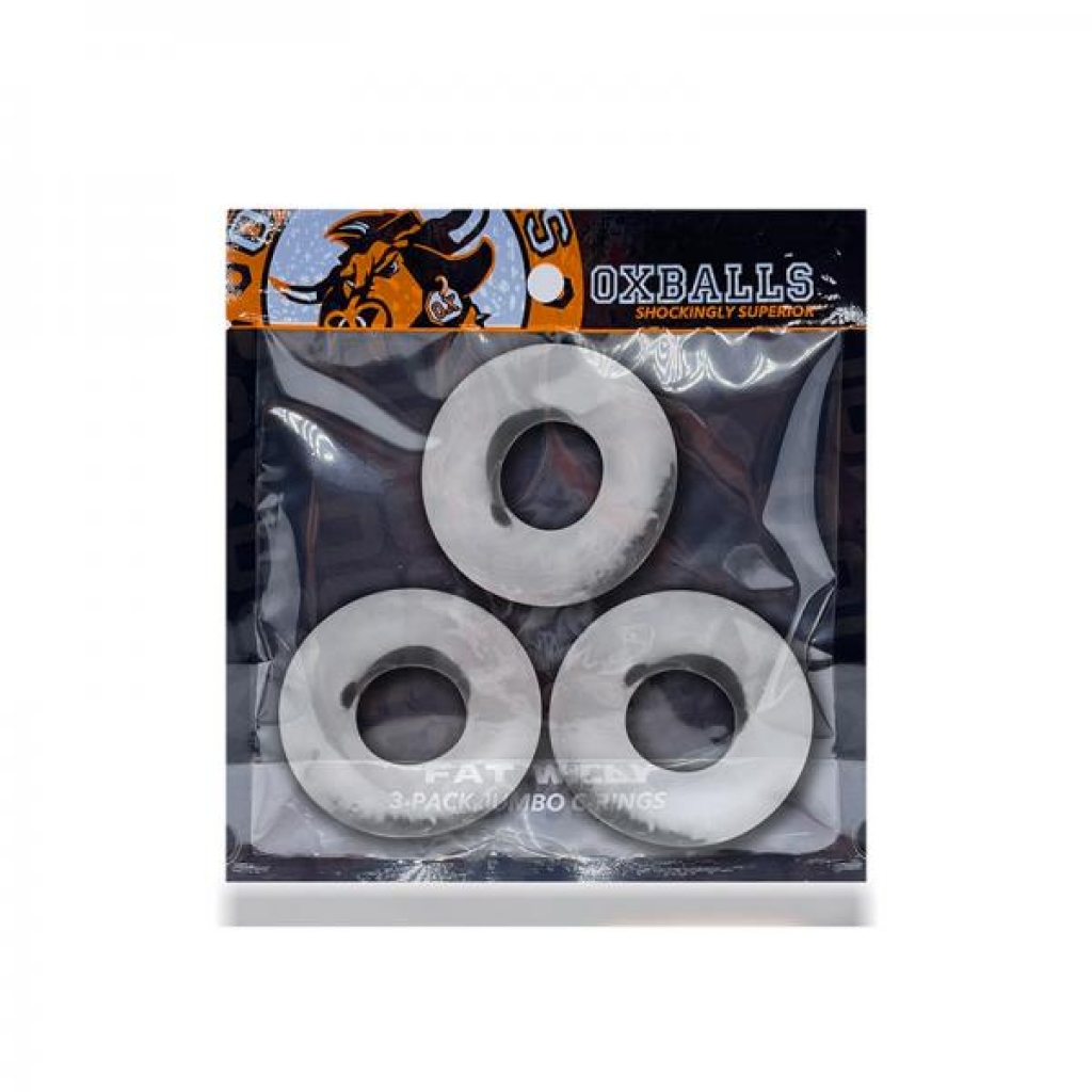 Oxballs Fat Willy 3-pack Jumbo Cockrings Flextpr Clear - Cock Ring Trios