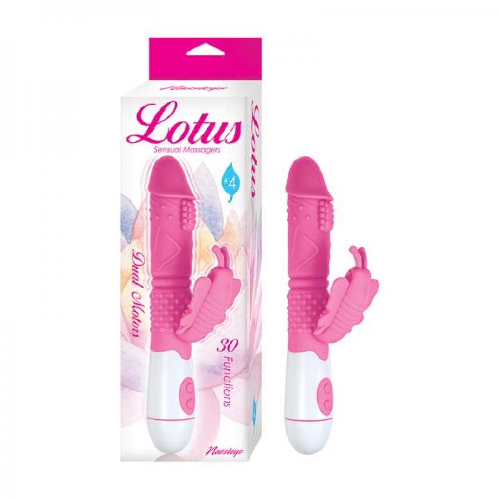 Lotus Sensual Massagers #4 Dual Stimulator Silicone Pink - Body Massagers