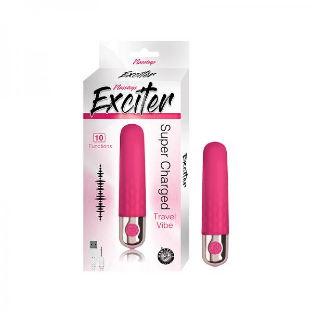 Exciter Travel Vibe Rechargeable Silicone Pink - Bullet Vibrators