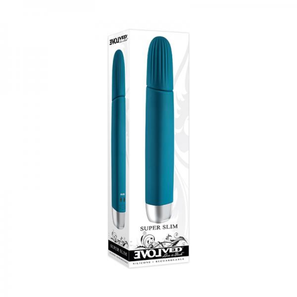 Evolved Super Slim Silicone Rechargeable Teal - Traditional
