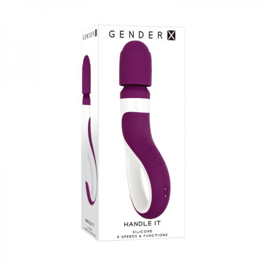 Gender X Handle It Wand Vibrator Silicone Rechargeable Purple - Body Massagers