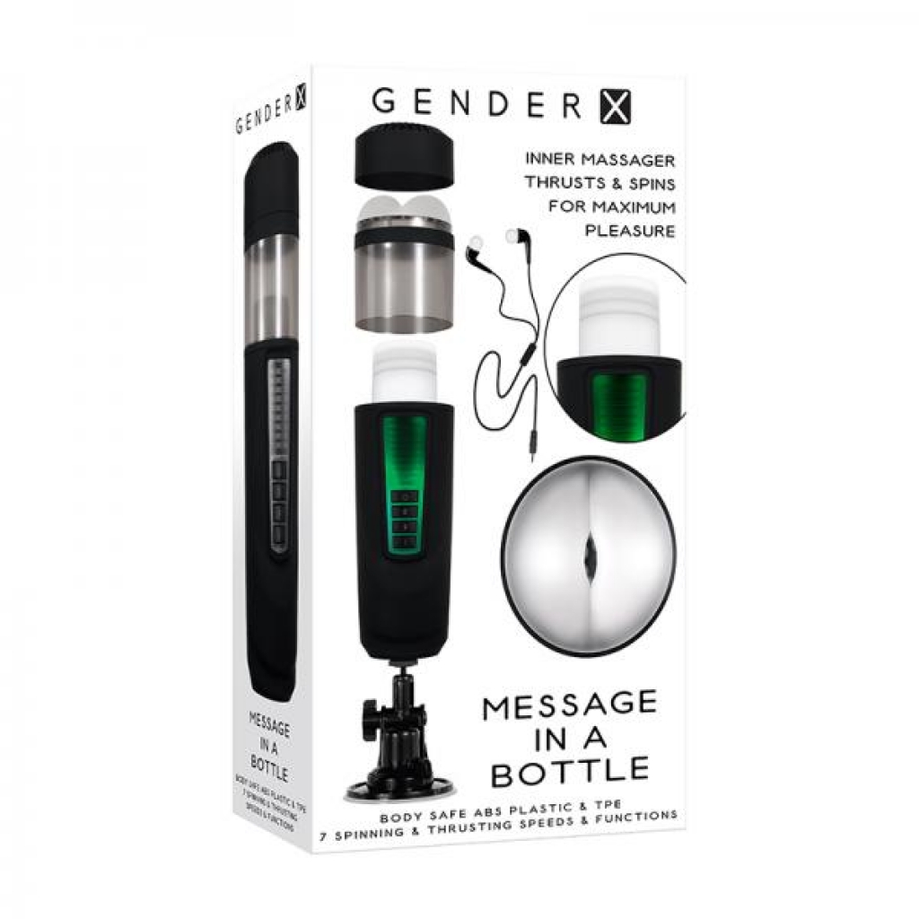 Gender X Message In A Bottle Rechargeable Black - Fleshlight
