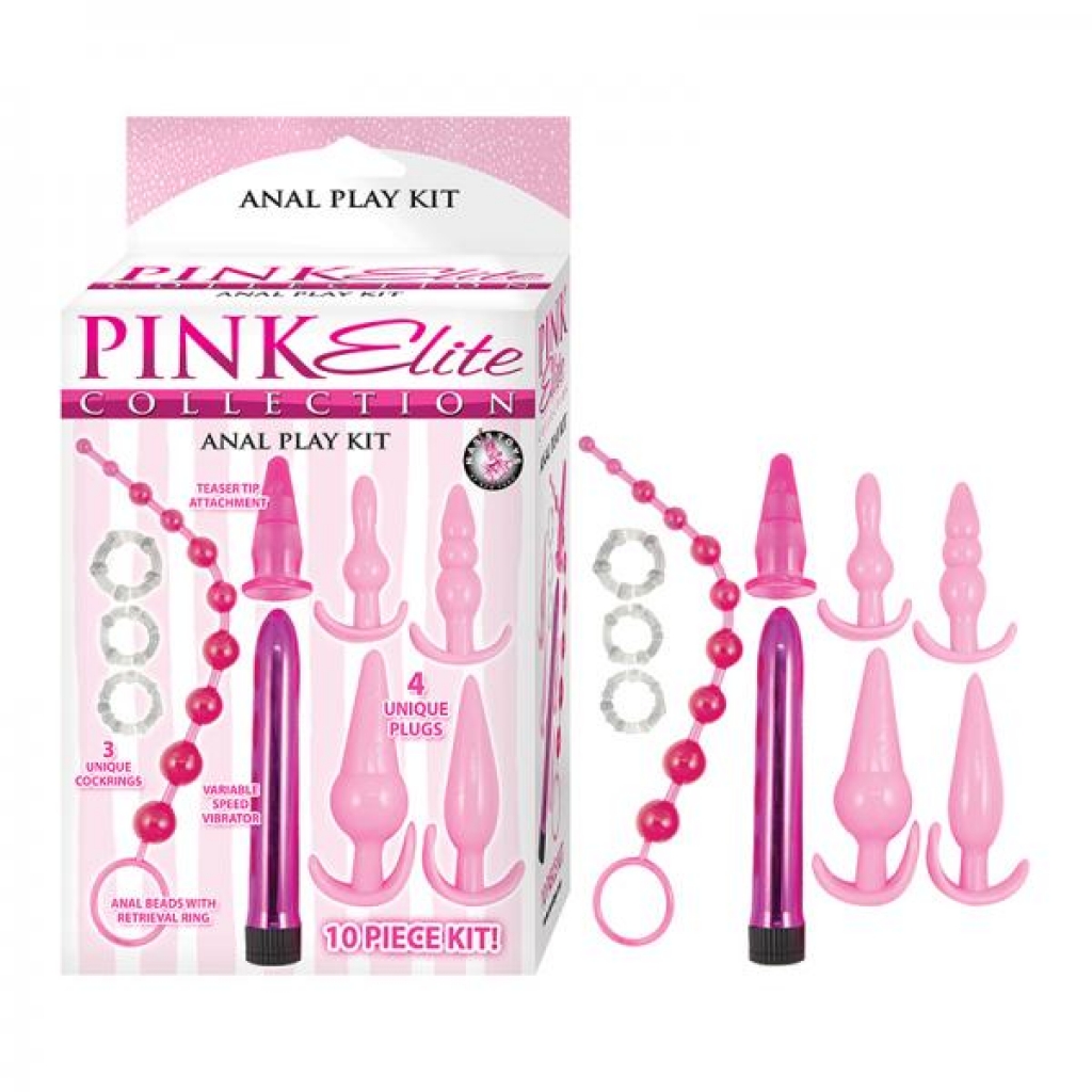 Pink Elite Collection Anal Play Kit Pink - Anal Plugs