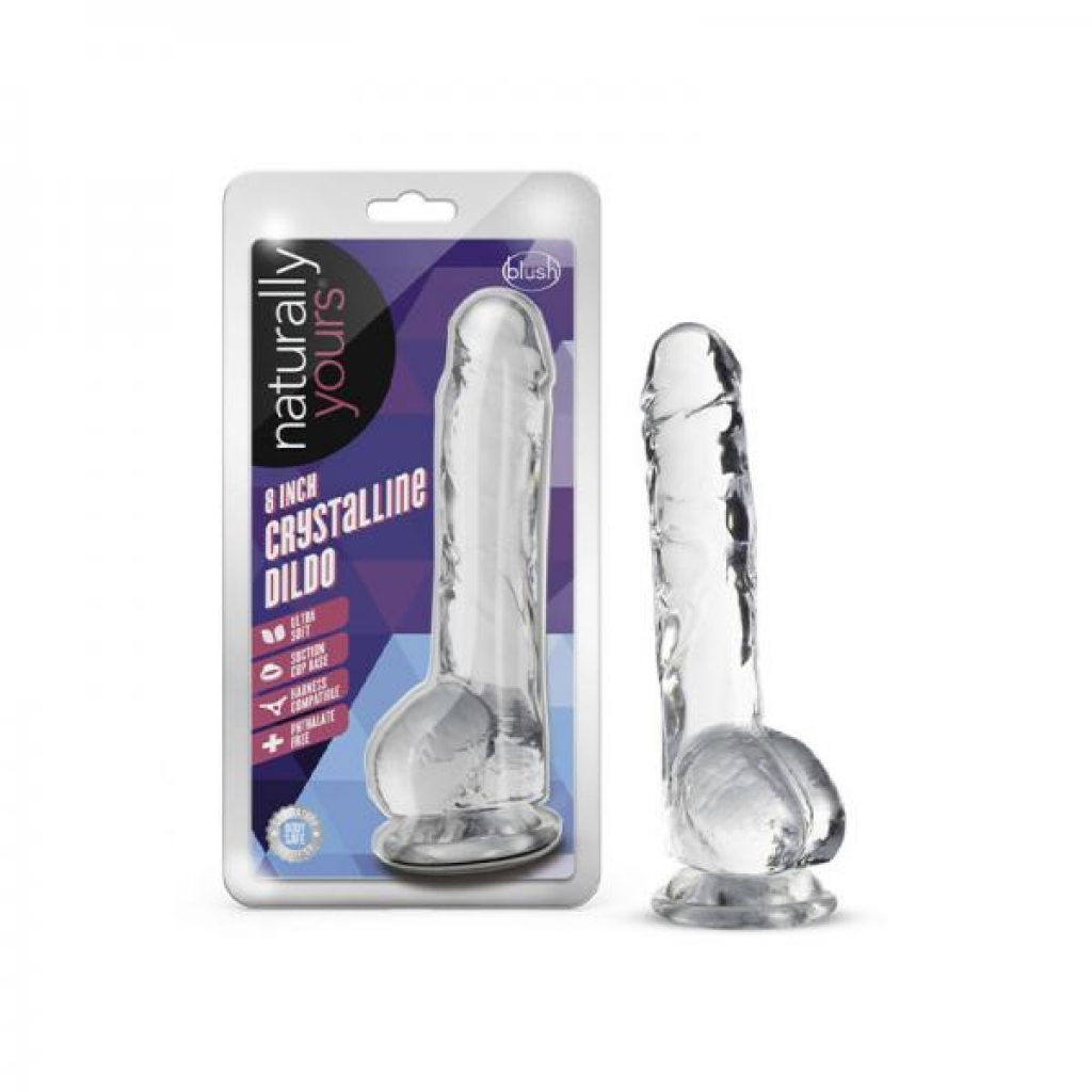 Naturally Yours Crystalline Dildo 8 In. Diamond - Realistic Dildos & Dongs