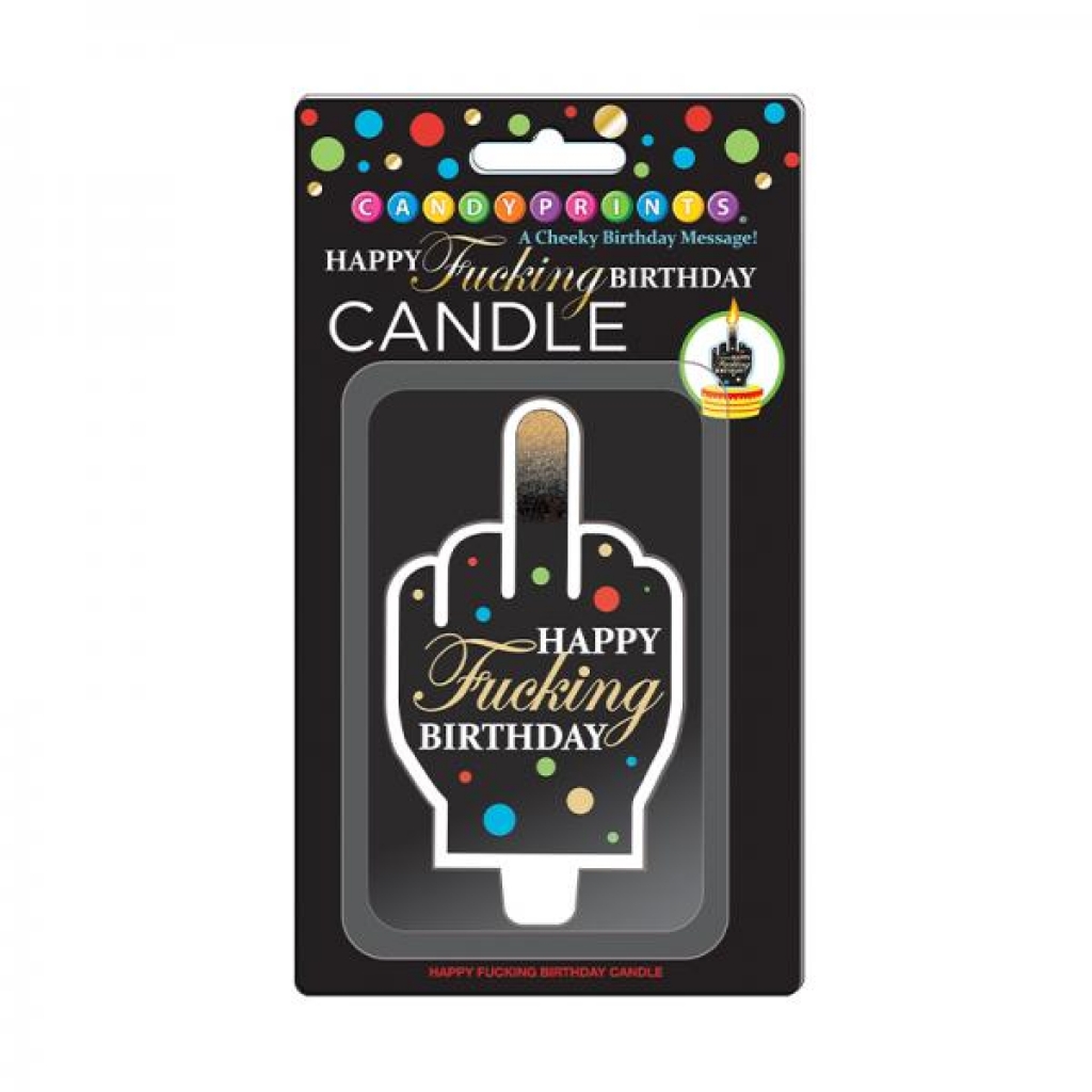 Happu Fucking Birthday Fu Finger Candle - Serving Ware