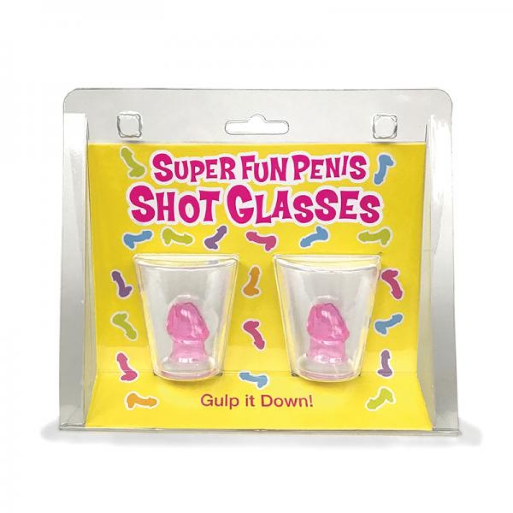 Super Fun Penis Shot Glasses Set Of 2 - Gag & Joke Gifts