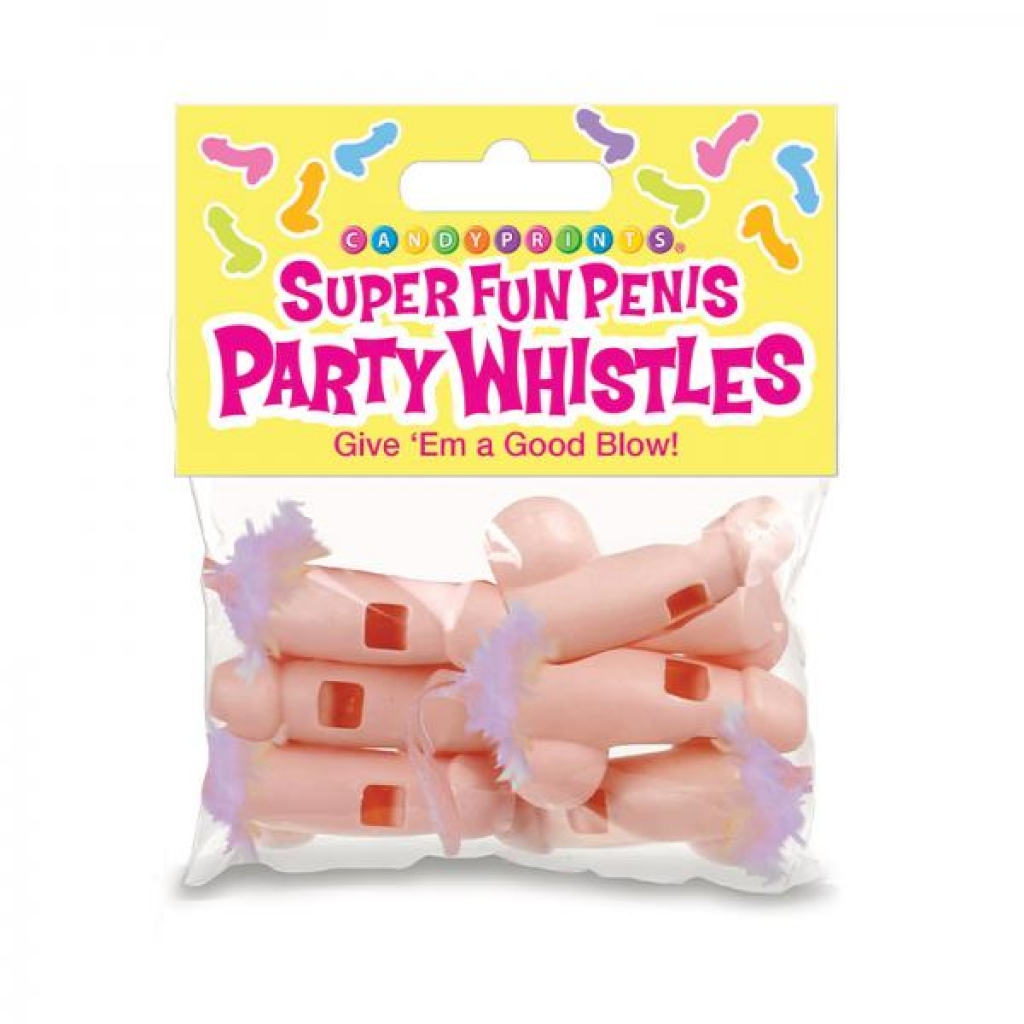 Super Fun Penis Party Whistles 6-pack - Gag & Joke Gifts
