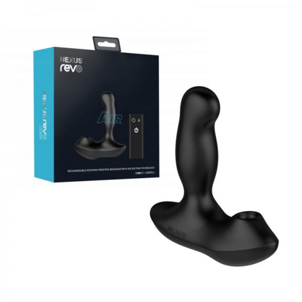 Nexus Revo Air Rotating Prostate Massager With Suction Black - Prostate Toys