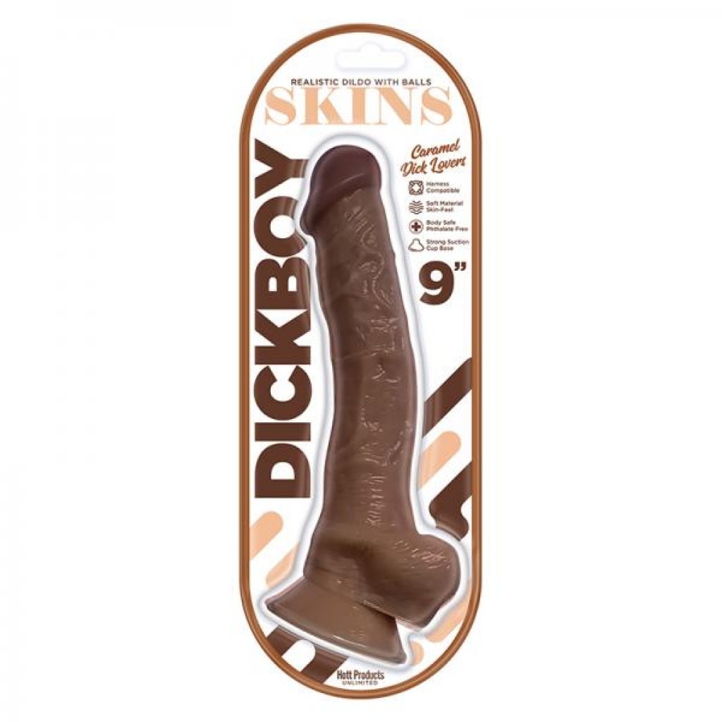 Dickboy Skins Dildo 9 In. Caramel Lovers - Huge Dildos