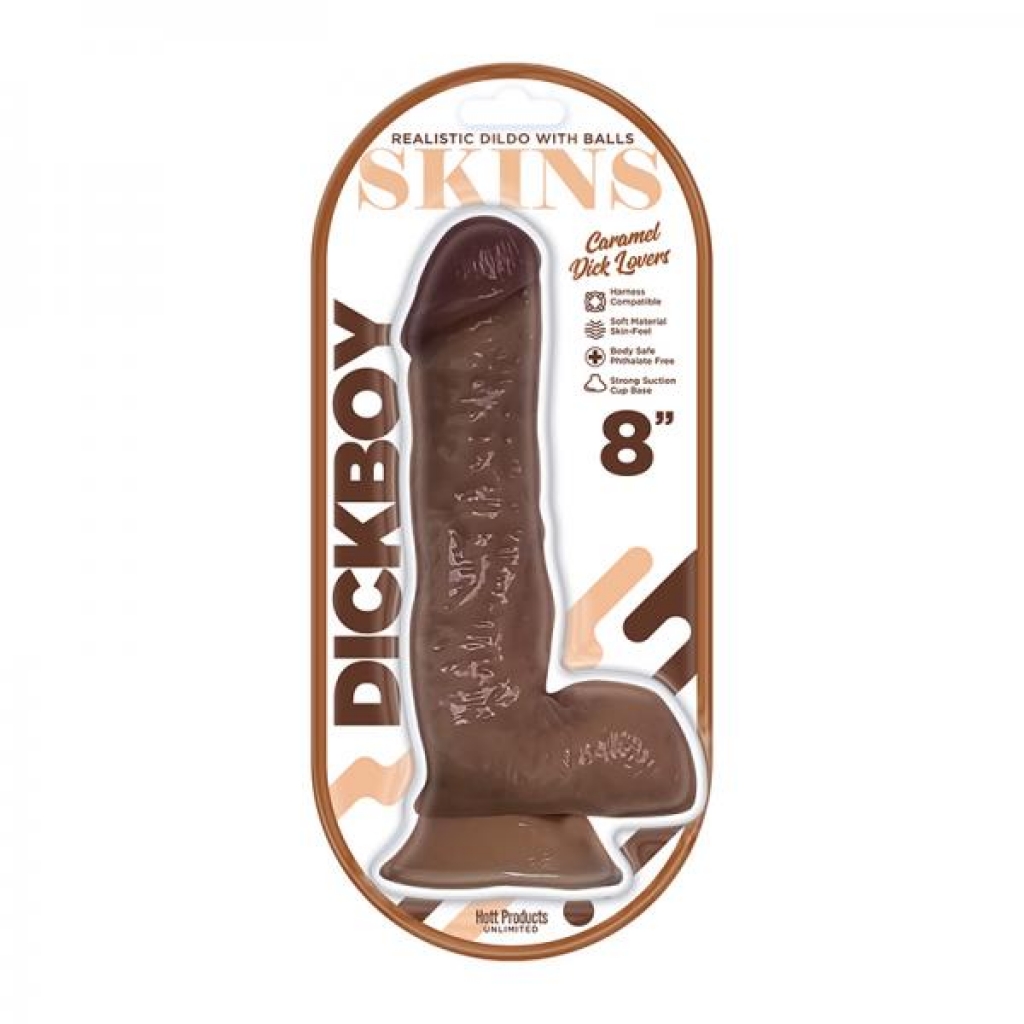 Dickboy Skins Dildo 8 In. Caramel Lovers - Realistic Dildos & Dongs