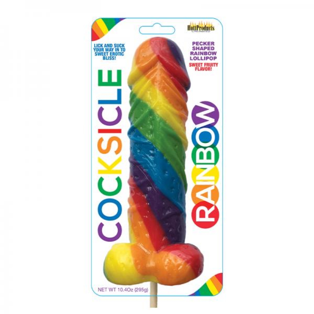 Rainbow Cocksicle Pecker Pop - Adult Candy and Erotic Foods