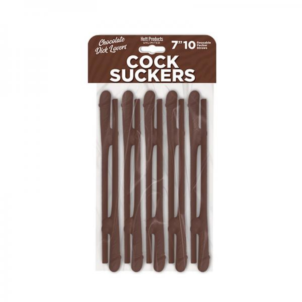 Skins Pecker Straws Chocolate Lovers (10-pack) - Serving Ware