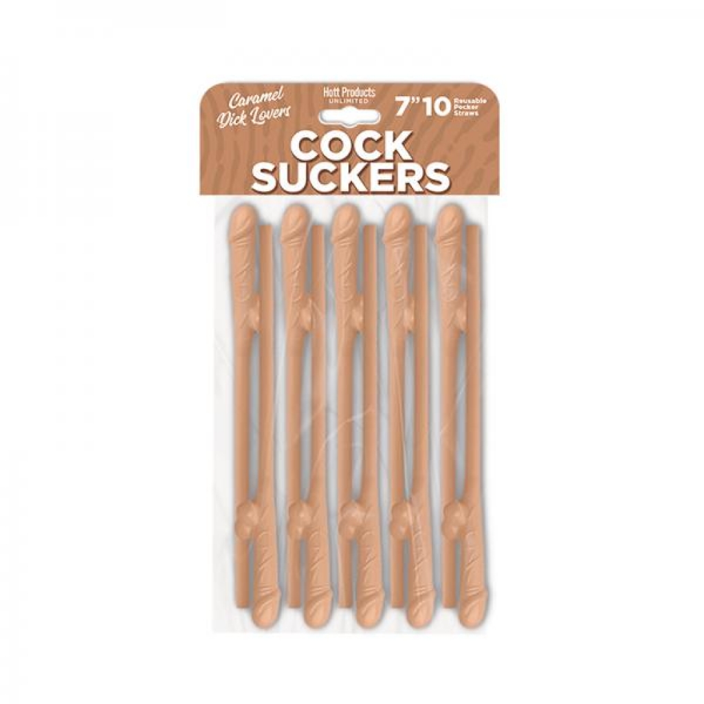 Skins Pecker Straws Caramel Lovers (10-pack) - Serving Ware