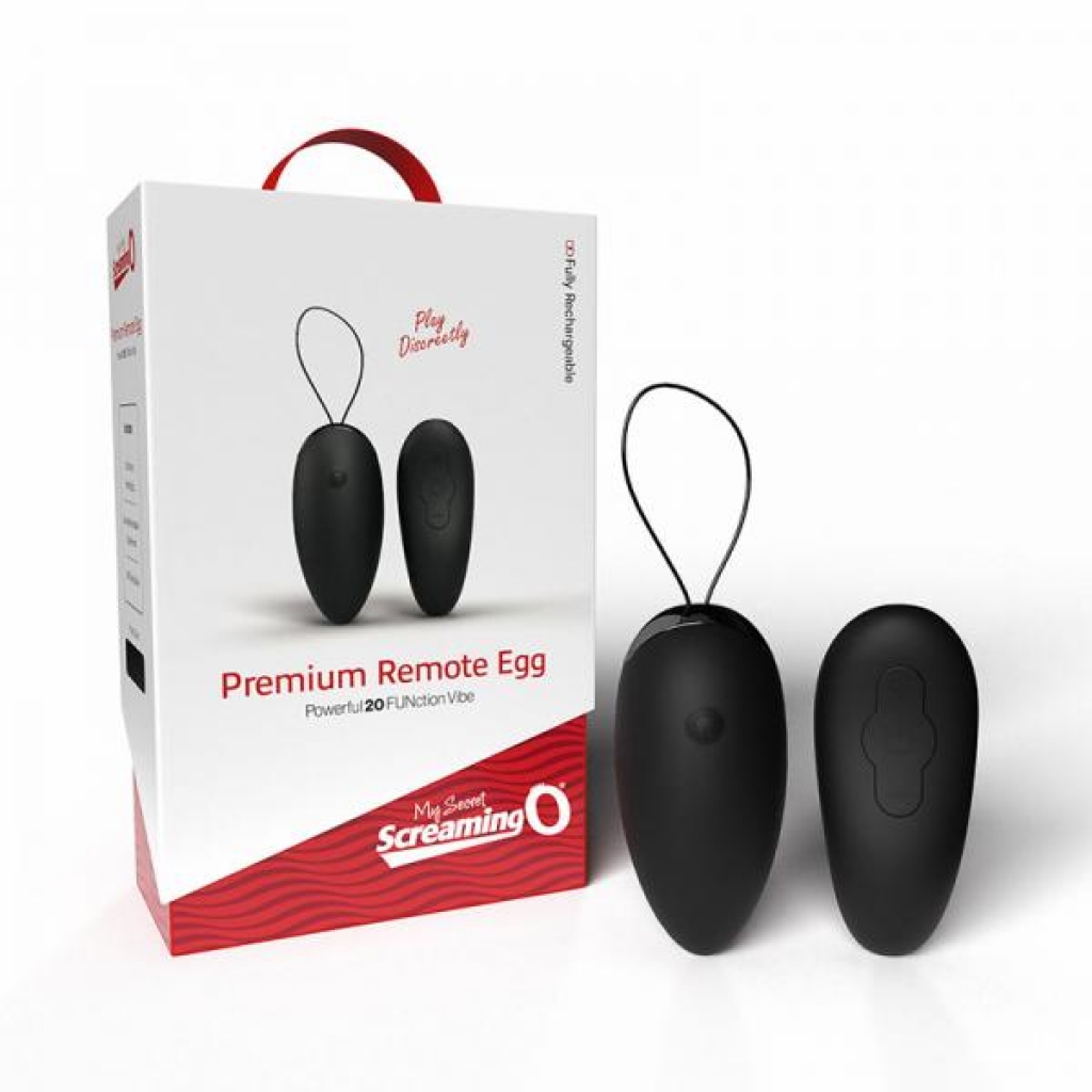 Screaming O Premium Remote Egg Black - Bullet Vibrators