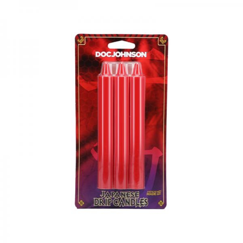 Japanese Drip Candles 3-pack Red - Massage Candles